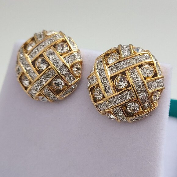 1960's Rhinestone Choker & Clip On Earring Set - Picture 7 of 8